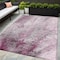 Homeroots 5' X 8' Pink Abstract Washable Non Skid Indoor Outdoor Area Rug 559599 - alternate 1