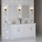 James Martin Vanities Bellshire 72" Double Vanity, Bright White w/ 3 CM Ethereal Noctis Silestone Top 660-V72-BW-3ENC - alternate 3