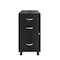 Space Solutions 14.25 in W 3 Drawer Mobile Vertical File Cabinet, Black 24427 - alternate 4