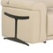 Homeroots Beige Italian Leather Modular L Shaped Eight Piece Corner Sectional With Console 534850 - alternate 4