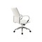 Homeroots White and Silver Adjustable Height Swivel Rolling Office Chair 554029 - alternate 2