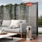 Homeroots 40000 BTU Silver Steel Propane Cylindrical Pole Standing Patio Heater 480585 - alternate 2