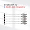 Simple Deluxe Horizontal Fishing Rod Holders Wall-Mounted - Fishing Rod Rack Great Fishing Pole Holder for Garage SOFISHRODRACKHGREY - alternate 3