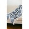 Homeroots 60" X 50" Blue and Off White Woven Cotton Geometric Throw Blanket with Fringe 516496 - alternate 2