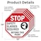 Signmission Stop Safety Glasses Required Beyond, 10 inch X 10 inch, Aluminum Metal Signs, 5PK OC-A-5Pack-10-308 - alternate 3