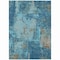 Homeroots 8' X 10' Teal Blue And Gray Abstract Washable Indoor Outdoor Area Rug 596893 - alternate 4