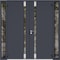 Vdomdoors Aluminum Double Doors Cynex 6777 Grey 2 Sidelights Mirrored Clear Glass Modern Painted 100x80 (W14+ CYNEX6777DEXD-GRE-W14+72+14xH80-LH-I - alternate 3
