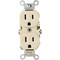 Leviton 15A Ivory Shallow Commercial Grade 5-15R Duplex Outlet S01-0BR15-0IS - alternate 2
