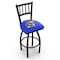 Holland Bar Stool Co 30" Blk Wrinkle Kansas Swivel Bar Stool, Jailhouse Back L01830KnsasU - alternate 1