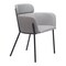 Homeroots Set of Two Gray and Black Upholstered Faux Leather Dining Arm Chairs 555839 - alternate 7