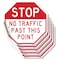 Signmission Stop No Traffic Past This Point, 6 inch X 6 inch, Vinyl Decal, 5PK OC-D-5PACK-6-280 - alternate 1