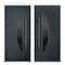 Vdomdoors Steel Door Deux 6501 Anthracite 2 Sidelight Exterior Windows Stainless Inserts Single Modern Painte DEUX6501EXD-BLK-W14+36+14 x H80-Left-hand Inswing - alternate 3