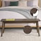 Alaterre Furniture Calais Dining Mid Century Modern 46" Solid Wood Dining Bench Entryway Bench w/ Minimalist Design ANCA0310 - alternate 3