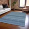 Homeroots 5' X 8' Denim Blue And Sky Blue Striped Washable Indoor Outdoor Area Rug 610583 - alternate 5