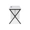 Homeroots 55" White and Black Wood and Metal Writing Desk With Three Drawers 543794 - alternate 2