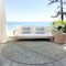 Homeroots 8' Sage And Ivory Round Abstract Washable Indoor Outdoor Area Rug 605562 - alternate 3