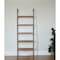 Homeroots 72" Brown Metal and Solid Wood Five Tier Ladder Bookcase 522816 - alternate 1