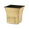 Homeroots 7in Gold Recycled Plastic Indoor Outdoor Square Pot Planter 488275 - alternate 1