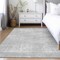 Homeroots 8' X 10' Silver And Gray Abstract Washable Indoor Outdoor Area Rug 588795 - alternate 5