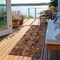 Homeroots 8' Red Orange And Blue Oriental Washable Indoor Outdoor Runner Rug 563782 - alternate 3