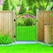 Nuvo Iron 45in Wx68in H Tiger Eye Gate Arched Rails, 48in W Openings, Self Close Hardware w/Double Side Handle ITGA4568 - alternate 5