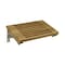 Homeroots 13" X 30" Brown Teak Wall Mount Rectangular Shower Bench 549371 - alternate 1