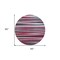 Homeroots 8' Burgundy Ivory And Blue Round Striped Washable Indoor Outdoor Area Rug 597309 - alternate 3