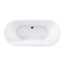 Kingston Brass 71-Inch Acrylic Oval Double Ended Pedestal Tub with Drain, No Faucet Drillings VTDE713224C426 - alternate 1