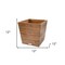 Homeroots 12in Brown Wood Indoor Outdoor Square Planter Box 476246 - alternate 3