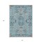 Homeroots 3' X 5' Sky Blue Gray And Charcoal Floral Washable Indoor Outdoor Area Rug 605485 - alternate 3