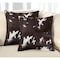 Homeroots Set of Two 18" Chocolate and White Cowhide Cowhide Throw Pillows, 2PK 544604 - alternate 1