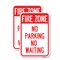 Signmission Fire Zone No Parking No Waiting, 18'' X 24'' 2 Signs, Heavy Gauge Aluminum, 2PK A-1824-2PACK-23970 - alternate 1