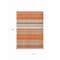 Homeroots 10' X 14' Coral Ivory And Gray Striped Washable Indoor Outdoor Area Rug 614808 - alternate 5