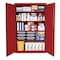 Sandusky Lee Storage Cabinet, 72 in H, 46 in W, 24 in D, Recessed, Keyed, Red, 4 Shelves EA4R462472-01 - alternate 4