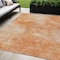 Homeroots 5' X 8' Salmon Peach And Ivory Nautical Washable Indoor Outdoor Area Rug 581744 - alternate 1