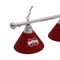 Holland Bar Stool Co Mississippi State 3 Shade Billiard Light, Chrome Fixture BL3CHMssStU - alternate 3