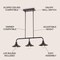 Jonathan Y Cade 34.25" 3-Light Metal Farmhouse Industrial LED Pendant, Oil Rubbed Bronze JYL1113A - alternate 6
