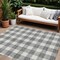 Homeroots 10' X 14' Gray And Charcoal Plaid Washable Indoor Outdoor Area Rug 595402 - alternate 1