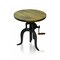 Homeroots 19" Industrial And Oak Solid Wood Round End Table 493240 - alternate 1