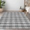 Homeroots 9' X 12' Gray And Charcoal Plaid Washable Indoor Outdoor Area Rug 595485 - alternate 5
