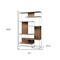 Homeroots 75" Brown And Silver Metal and Wood Six Tier Bookcase 380386 - alternate 2
