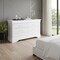 Homeroots 59" White Solid Wood Six Drawer Double Dresser with LED 482391 - alternate 3