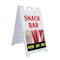 Signmission Snack Bar, A-Frame & 2 Decals Installed, Heavy-Duty Plastic Frame SBHD-D-2436-Snack Bar - alternate 1