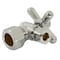 Westbrass Angle Stop, 5/8" OD x 3/8" OD, 1/4-Turn Cross Handle in Polished Nickel D105BX-05 - alternate 4