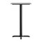 Flash Furniture 30"x24" Tabletop, Seamless Surface Technology, Gray Faux Concrete with 22x22 Black Bar Height X-Base ST-REC2430-CMGY-T2222B-GG - alternate 5