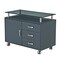 Homeroots 32" Graphite Wood Three Drawers Filing Cabinet 723073 - alternate 1
