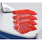 Acrimet Facility 4 Tier Letter Tray Side Load Letter Size Desktop File Organizer Plastic Clear Red 256.7 - alternate 4