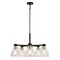 Vaxcel Elgin 5 Light Black and Gold Contemporary Chandelier Clear Glass H0307 - alternate 4