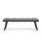 Homeroots 57in Gray Upholstered Faux Leather Bench 372147 - alternate 3
