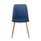 Homeroots Blue And Gold Upholstered Velvet Dining Side Chair 521275 - alternate 4